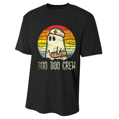 Boo Boo Crew Nurse Halloween Nurses Rn Ghost Performance Sprint T-Shirt