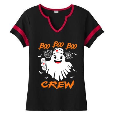 Boo Boo Crew Nurse Halloween Nurse For Women Ladies Halftime Notch Neck Tee