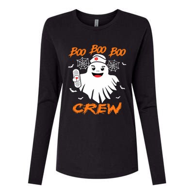 Boo Boo Crew Nurse Halloween Nurse For Women Womens Cotton Relaxed Long Sleeve T-Shirt