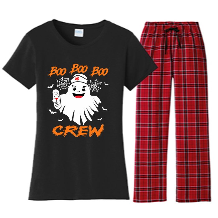 Boo Boo Crew Nurse Halloween Nurse For Women Women's Flannel Pajama Set