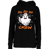 Boo Boo Crew Nurse Halloween Nurse For Women Womens Funnel Neck Pullover Hood