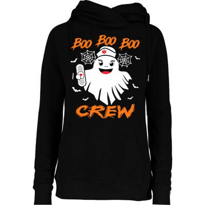 Boo Boo Crew Nurse Halloween Nurse For Women Womens Funnel Neck Pullover Hood