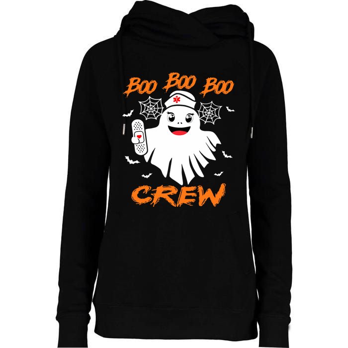 Boo Boo Crew Nurse Halloween Nurse For Women Womens Funnel Neck Pullover Hood