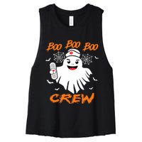 Boo Boo Crew Nurse Halloween Nurse For Women Women's Racerback Cropped Tank