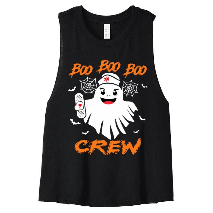 Boo Boo Crew Nurse Halloween Nurse For Women Women's Racerback Cropped Tank