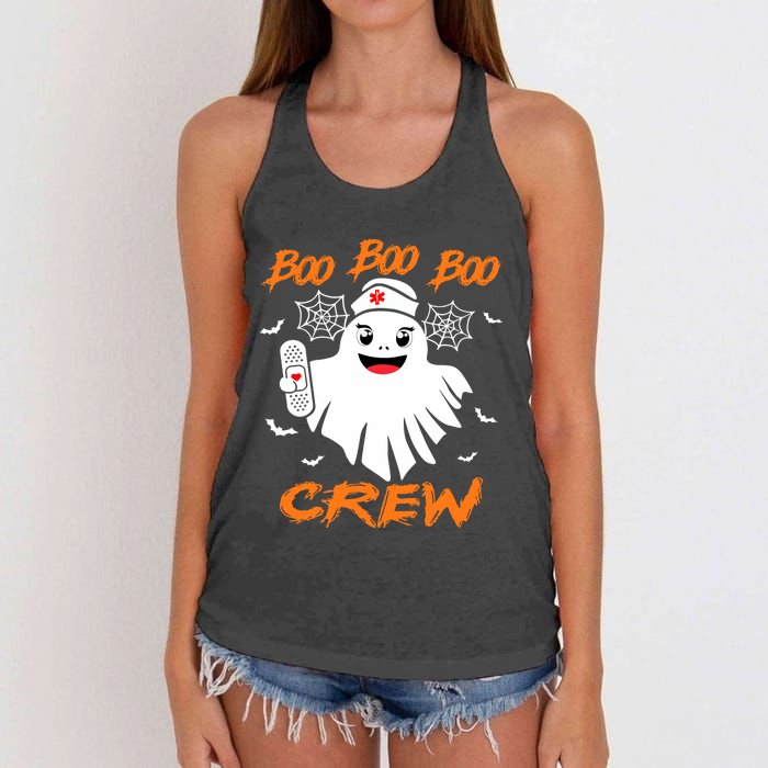 Boo Boo Crew Nurse Halloween Nurse For Women Women's Knotted Racerback Tank