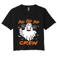 Boo Boo Crew Nurse Halloween Nurse For Women Women's Crop Top Tee