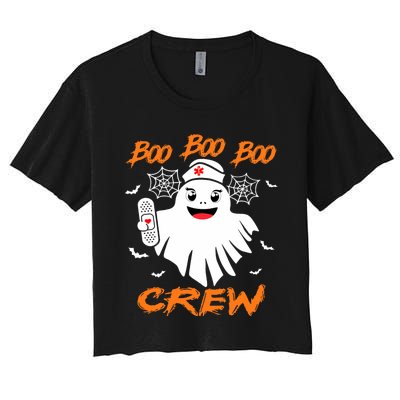 Boo Boo Crew Nurse Halloween Nurse For Women Women's Crop Top Tee