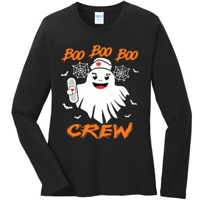 Boo Boo Crew Nurse Halloween Nurse For Women Ladies Long Sleeve Shirt