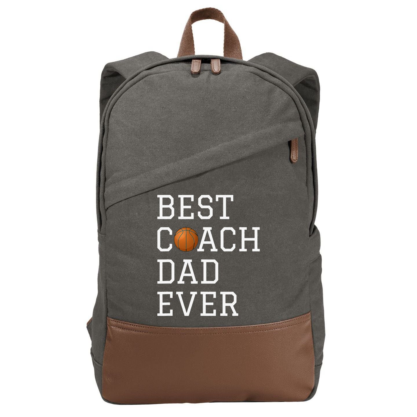 Best Basketball Coach Dad Ever Coaching Fathers Cotton Canvas Backpack