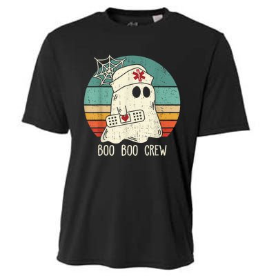 Boo Boo Crew Nurse Funny Ghost Halloween Costume Nurse Cooling Performance Crew T-Shirt