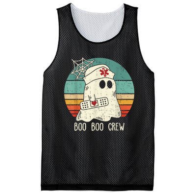 Boo Boo Crew Nurse Funny Ghost Halloween Costume Nurse Mesh Reversible Basketball Jersey Tank