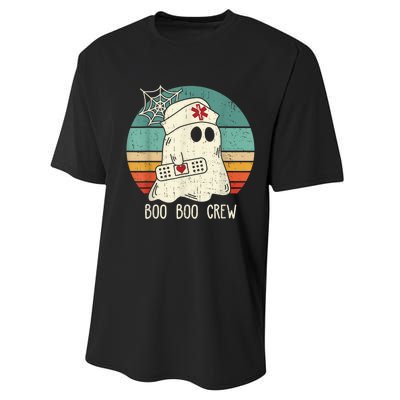 Boo Boo Crew Nurse Funny Ghost Halloween Costume Nurse Performance Sprint T-Shirt