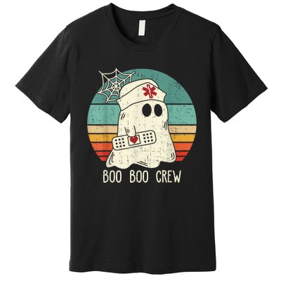 Boo Boo Crew Nurse Funny Ghost Halloween Costume Nurse Premium T-Shirt