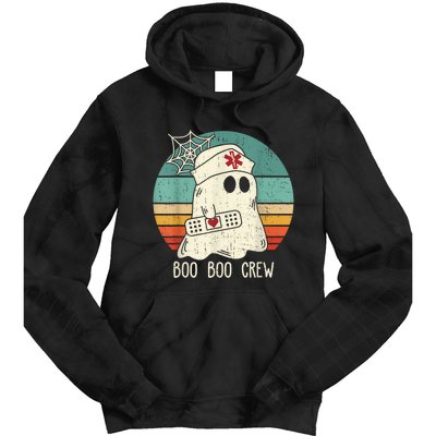 Boo Boo Crew Nurse Funny Ghost Halloween Costume Nurse Tie Dye Hoodie