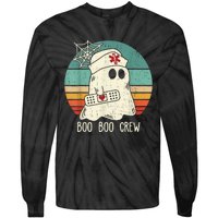 Boo Boo Crew Nurse Funny Ghost Halloween Costume Nurse Tie-Dye Long Sleeve Shirt