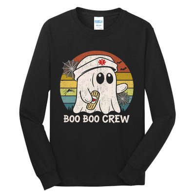 Boo Boo Crew Nurse Funny Ghost Women Halloween Nurse Tall Long Sleeve T-Shirt