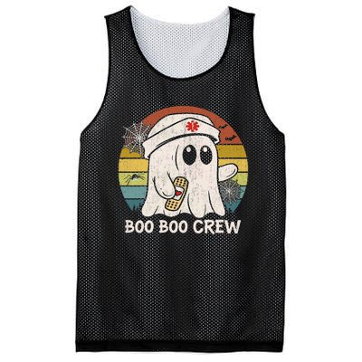 Boo Boo Crew Nurse Funny Ghost Women Halloween Nurse Mesh Reversible Basketball Jersey Tank