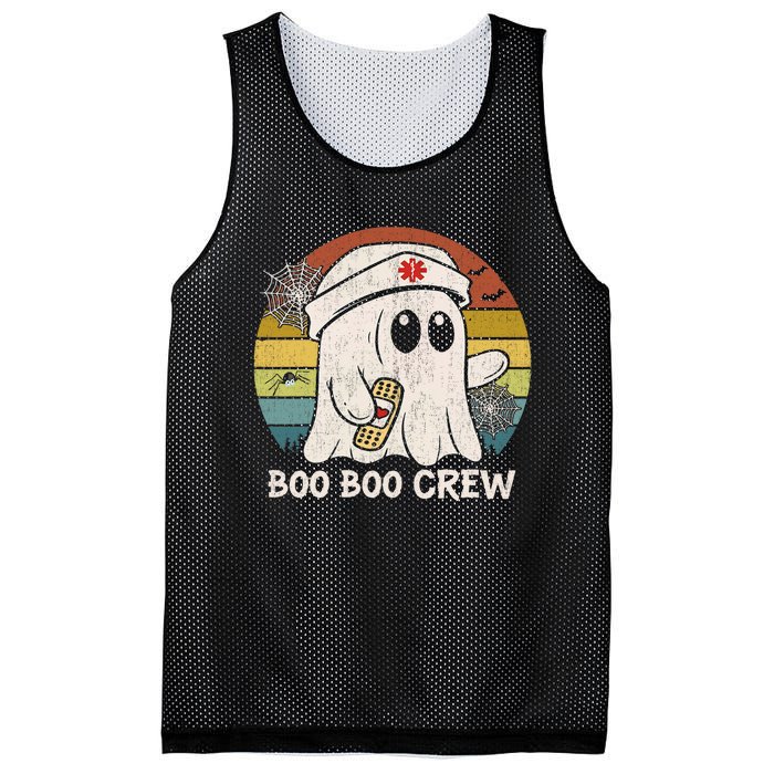 Boo Boo Crew Nurse Funny Ghost Women Halloween Nurse Mesh Reversible Basketball Jersey Tank