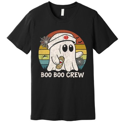 Boo Boo Crew Nurse Funny Ghost Women Halloween Nurse Premium T-Shirt