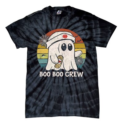 Boo Boo Crew Nurse Funny Ghost Women Halloween Nurse Tie-Dye T-Shirt