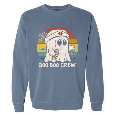 Boo Boo Crew Nurse Funny Ghost Women Halloween Nurse Garment-Dyed Sweatshirt