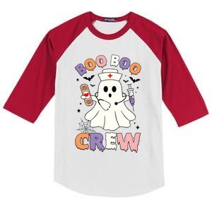 Boo Boo Crew Halloween Nurse Kids Colorblock Raglan Jersey