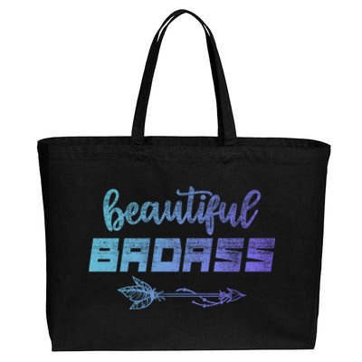 Beautiful Badass Country Gift Empowered Gift Cotton Canvas Jumbo Tote