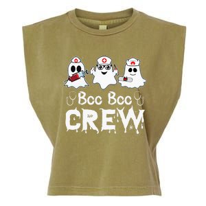 Boo Boo Crew Funny Nurse Halloween Ghost Costume Garment-Dyed Women's Muscle Tee