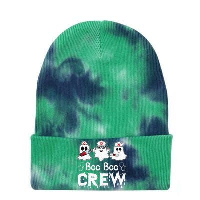 Boo Boo Crew Funny Nurse Halloween Ghost Costume Tie Dye 12in Knit Beanie