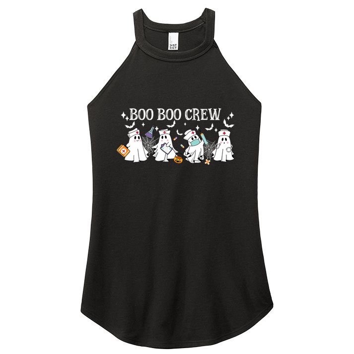 Boo Boo Crew Nurse Ghost Funny Halloween Women's Perfect Tri Rocker Tank