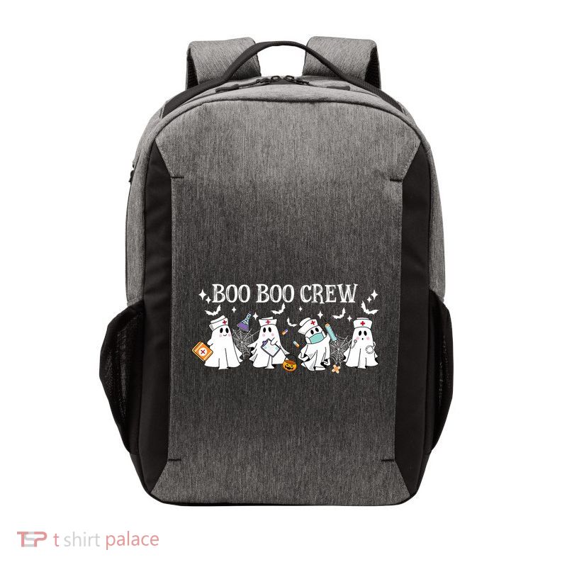 Boo Boo Crew Nurse Ghost Funny Halloween Vector Backpack