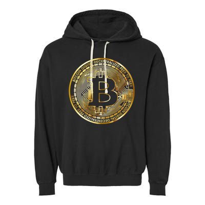 Bitcoin Btc Coin Crypto Trader Bitcoin Future Freedom Garment-Dyed Fleece Hoodie