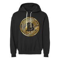 Bitcoin Btc Coin Crypto Trader Bitcoin Future Freedom Garment-Dyed Fleece Hoodie