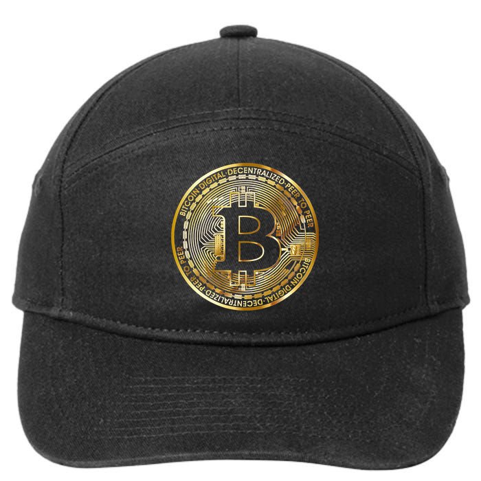 Bitcoin Btc Coin Crypto Trader Bitcoin Future Freedom 7-Panel Snapback Hat
