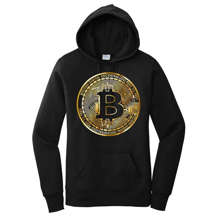 Bitcoin Btc Coin Crypto Trader Bitcoin Future Freedom Women's Pullover Hoodie