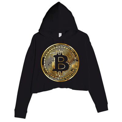Bitcoin Btc Coin Crypto Trader Bitcoin Future Freedom Crop Fleece Hoodie
