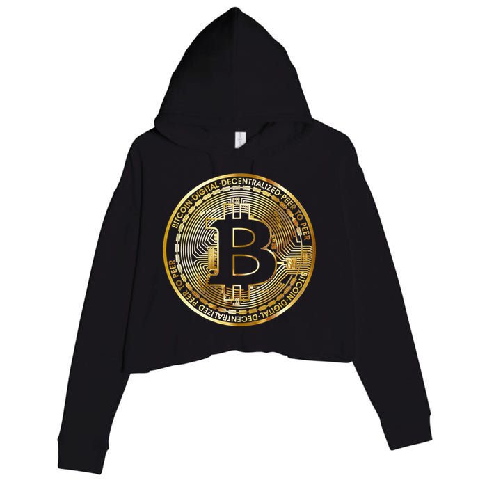 Bitcoin Btc Coin Crypto Trader Bitcoin Future Freedom Crop Fleece Hoodie