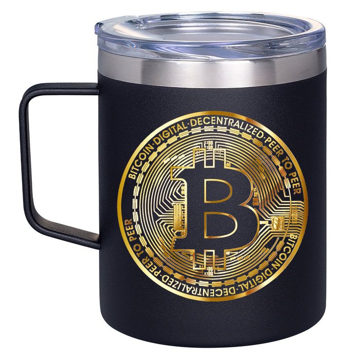 Bitcoin Btc Coin Crypto Trader Bitcoin Future Freedom 12oz Stainless Steel Coffee Mug