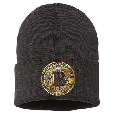 Bitcoin Btc Coin Crypto Trader Bitcoin Future Freedom Sustainable Knit Beanie