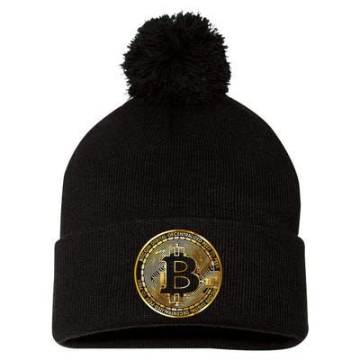 Bitcoin Btc Coin Crypto Trader Bitcoin Future Freedom Pom Pom 12in Knit Beanie