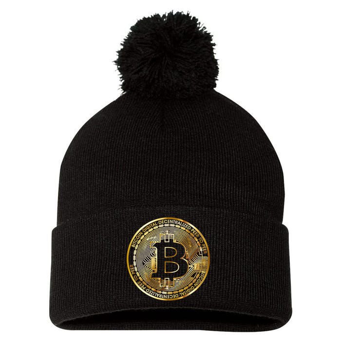 Bitcoin Btc Coin Crypto Trader Bitcoin Future Freedom Pom Pom 12in Knit Beanie