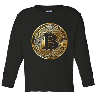 Bitcoin Btc Coin Crypto Trader Bitcoin Future Freedom Toddler Long Sleeve Shirt
