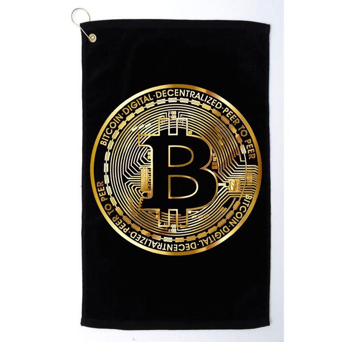 Bitcoin Btc Coin Crypto Trader Bitcoin Future Freedom Golf Towel