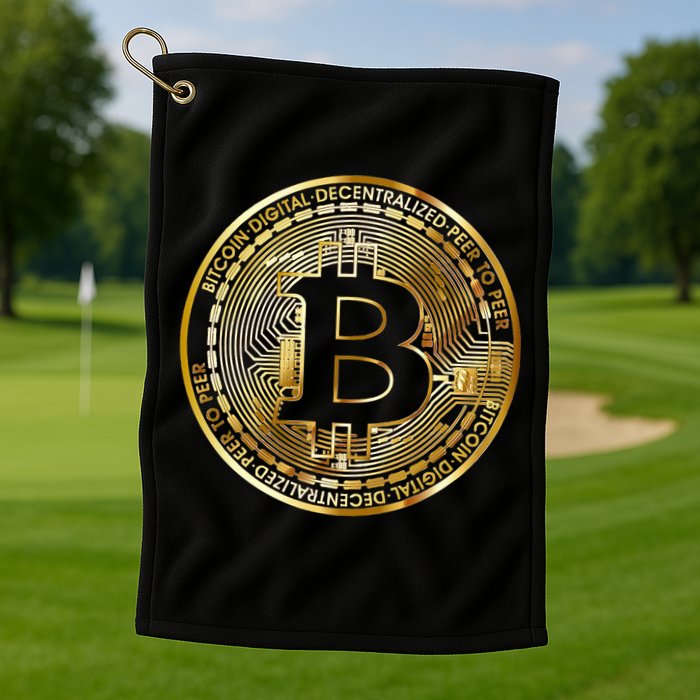 Bitcoin Btc Coin Crypto Trader Bitcoin Future Freedom Golf Towel