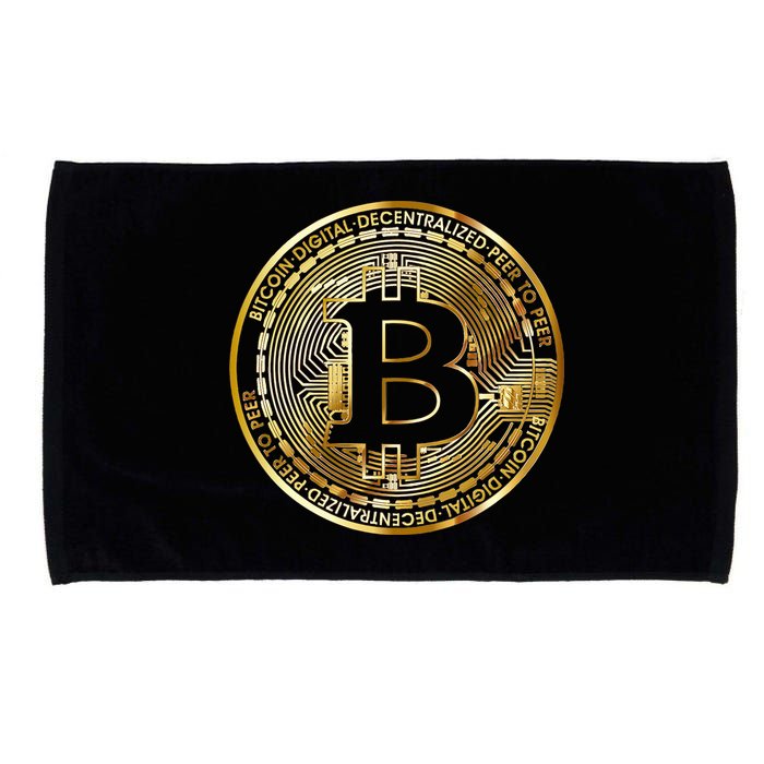 Bitcoin Btc Coin Crypto Trader Bitcoin Future Freedom Microfiber Hand Towel