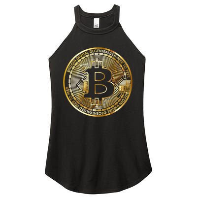 Bitcoin Btc Coin Crypto Trader Bitcoin Future Freedom Women's Perfect Tri Rocker Tank