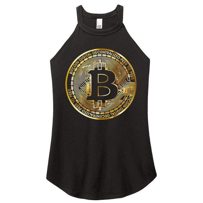 Bitcoin Btc Coin Crypto Trader Bitcoin Future Freedom Women's Perfect Tri Rocker Tank