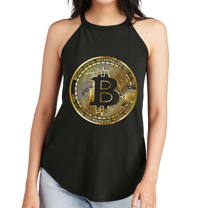 Bitcoin Btc Coin Crypto Trader Bitcoin Future Freedom Women's Perfect Tri Rocker Tank