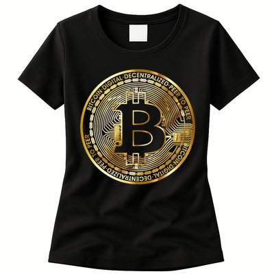 Bitcoin Btc Coin Crypto Trader Bitcoin Future Freedom Womens T-Shirt